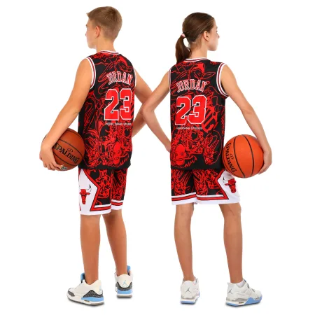Форма баскетбольна дитяча NBA клуб Chicago Bulls 23 L - червоне-чорне-білий