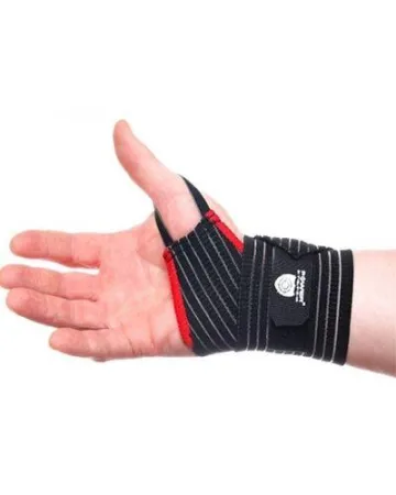 Кистьові бинти Power System PS-6000 Elastic Wrist Support чорний/червоний