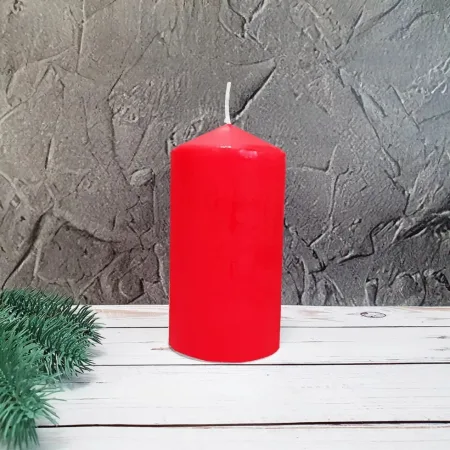 Свічка столова циліндр Bispol sw60/100 030 червоний