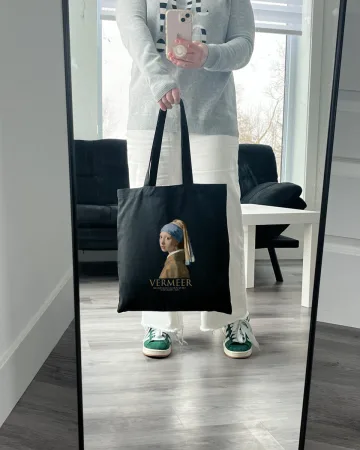 Екошопер BookOpt BK4074 VERMEER "дівчина з перловою сережкою" чорний