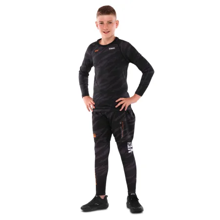 Костюм компресійний дитячий рашгард лонгслів штани та шорти VNM UFC FIGHT WEEK 2XS-L, чорний-сірий 9540B-9640B-V5031 L
