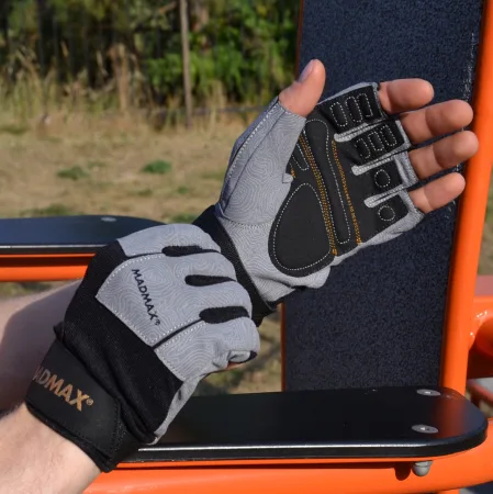 Рукавички для фітнесу MadMax MFG-871 Damasteel Grey/Black XL