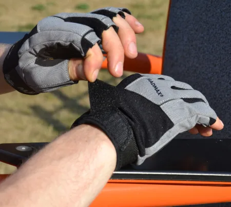 Рукавички для фітнесу MadMax MFG-871 Damasteel Grey/Black XL