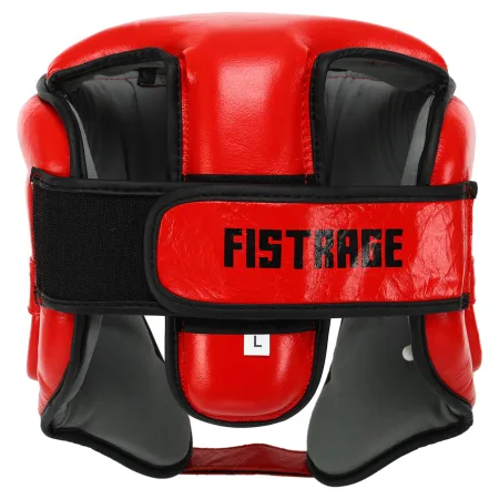 Шолом боксерський відкритий шкіряний FISTRAGE FURIOUS Червоний L