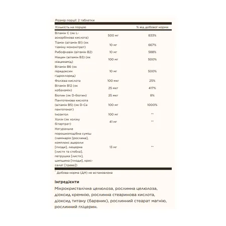 B-Complex with Vitamin C Stress Formula - 250 таблеток
