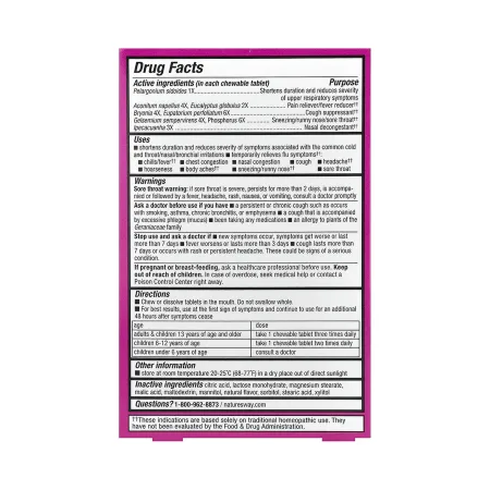 Cold + Flu Relief - 20 таблеток Апельсин