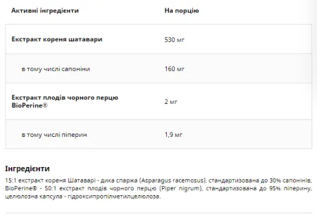 Shatavari - 60 капсул