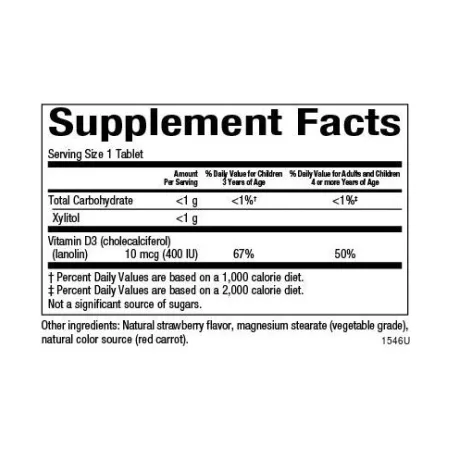 Vitamin D3 10 мкг (400 IU) - 250 таблеток ягідний букет