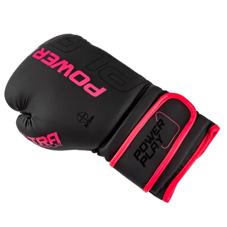 Боксерські рукавиці PowerPlay 3024 Ultra Mat чорно-рожеві 8 унцій