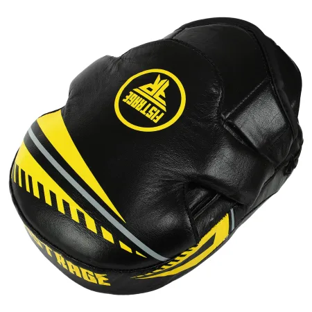 Лапа согнутая для бокса и единоборств FISTRAGE 2 шт чёрный-жёлтый