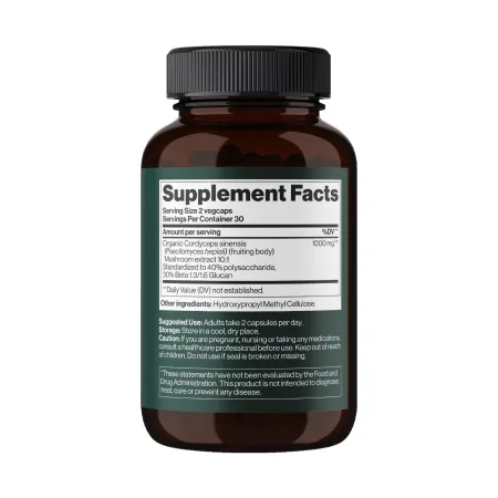 Cordyceps Mushroom 1000 mg - 60 caps.