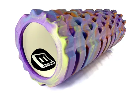 Масажний ролик EasyFit Grid Roller 33 см v.1,1 Multi фіолетовий