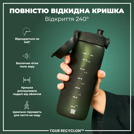 Пляшка для води ION8 750 мл. (ЕКО пляшка) BPA Free, Dark Green