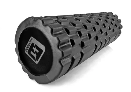 Масажний ролер EasyFit Solid Grid Roller Mini 30 см чорний