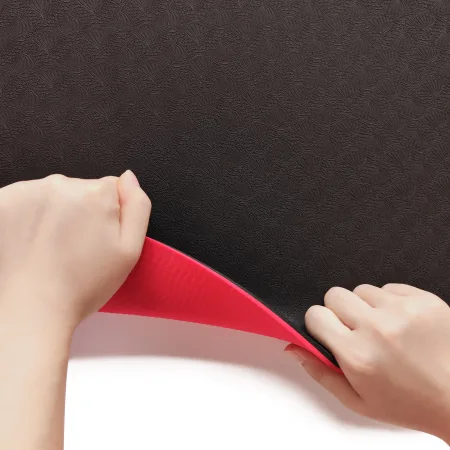 Килимок для фітнесу та йоги Sport TPE+TC 6 мм - чорно-червоний