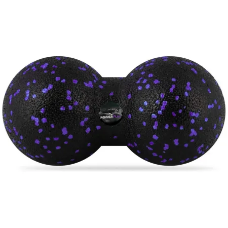Масажний м'яч подвійний PowerPlay PP-4352 Epp foam Арахіс ball d8*16 cm. Чорно/Фіолетовий