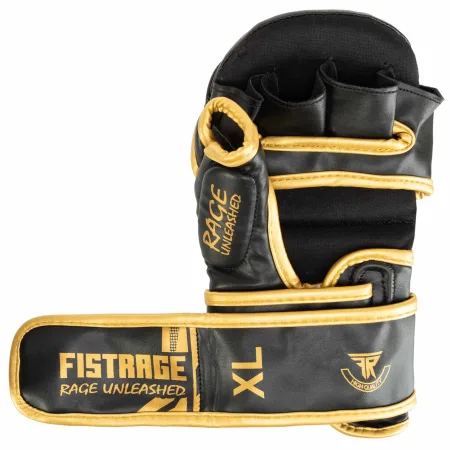 Рукавички краби спарингові для MMA FISTRAGE чорний-золотий XL