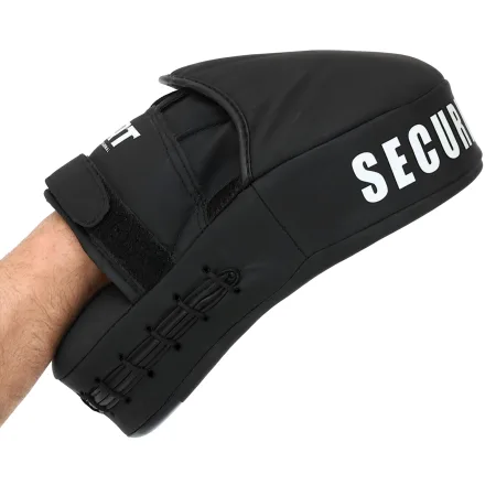 Лапа Вигнута для боксу та єдиноборств HARD TOUCH 19x5x25 см 2 шт - 23 см - Чорний, Жовтий