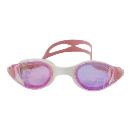 Окуляри для плавання LEACCO хамелеон, біло-рожеві