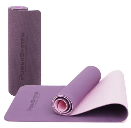 Килимок для йоги та фітнесу Power System PS-4060 TPE Yoga Mat Premium фіолетовий 183 х61 х0,6