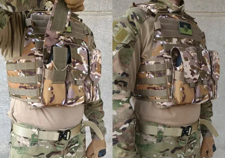 Підсумок під 6 магазінів АК/РПК потрійний мультикам степовий Multicam Arid (MOLLE, підсумок на розгрузку, жилет, РПС)