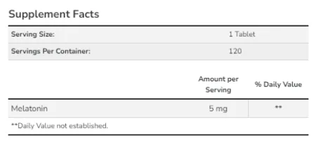 Melatonin 5 мг - 120 таблеток