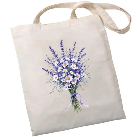 Екошопер BookOpt BK 4105 Лавандовий букет бежевий