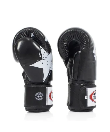 Боксерські рукавиці Fairtex BGV1 Nation Print Black 12 унцій (бинти в комплекті)