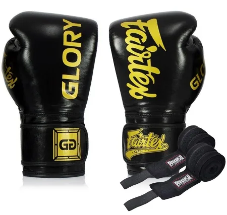 Боксерські рукавиці Fairtex BGVG1 Black 16 унцій (бинти в комплекті)