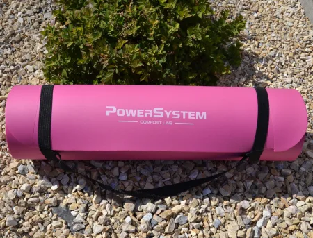 Килимок для йоги та фітнесу Power System PS-4017 NBR Fitness Yoga Mat Plus Рожевий 180 х61 х1
