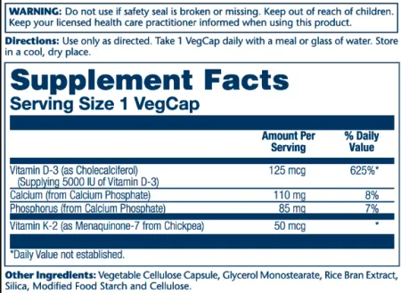 Vitamin D-3 & K-2 - 60 капсул