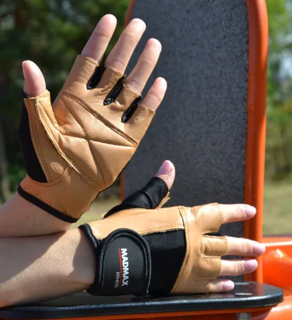 Рукавички для фітнесу MadMax MFG-444 Fitness Brown M