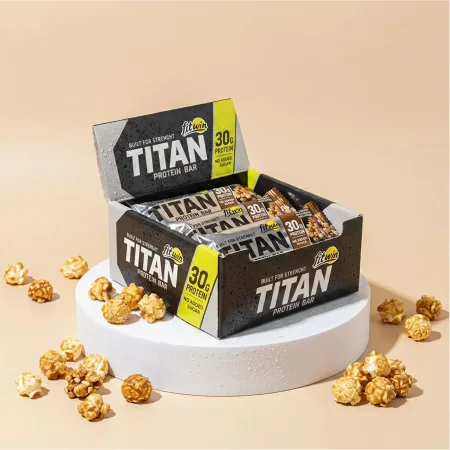 TITAN BAR 9×85 г карамель-попкорн