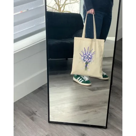 Екошопер BookOpt BK 4105 Лавандовий букет бежевий