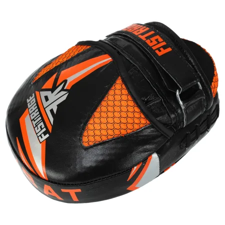 Лапа согнутая для бокса и единоборств FISTRAGE COMBAT 2 шт чёрный-оранжевый