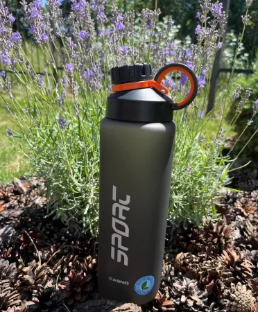 Пляшка для води CASNO - 1000 мл KXN-1243 Сіра