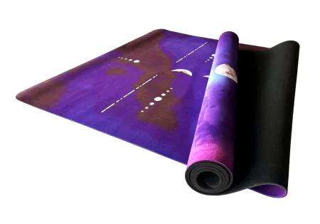Килимок для йоги EasyFit BlueMoon (замша-каучук) фіолетовий