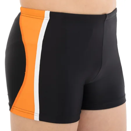 Плавки боксери для хлопчиків для плавання YINGFA вік 4-16 років чорний-оранжевий - 16
