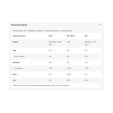 Protein Power 1 kg Strawberry Banana