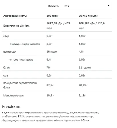 Whey Protein - 908 г Нуга