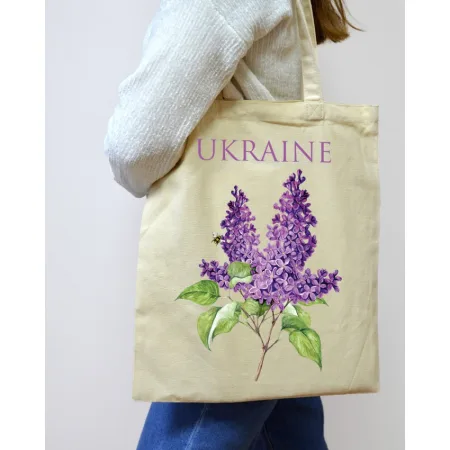 Екошопер BookOpt ВК4077 Ukraine "бузок" бежевий