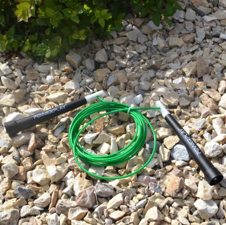 Скакалка скоростная PowerPlay 4202 Ultra Speed Rope зеленая 2,9 m.