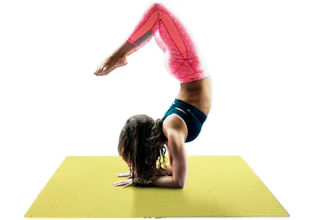 Татамі мат EasyFit 8 шт  (30х30х1 см) хвіст ластівки жовтий