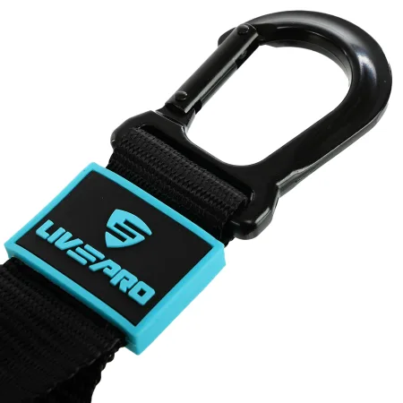 Ручки з карабінами для еспандерів, резинок та тренажерів FIT HOOK HANDLES LiveUp 2 шт чорний LP8706