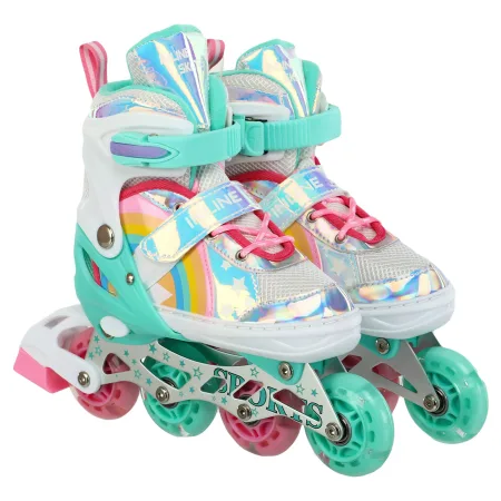 Ролики Best Roller розмір 29-33 біло-бірюзово-рожевий 81097-S