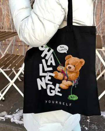 Екошопер BookOpt ВК4059 Teddy Bear (Challenge) чорний