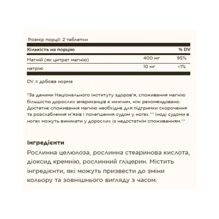 Magnesium Citrate - 60 таблеток
