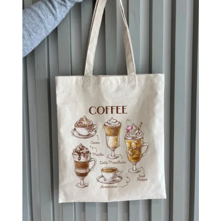 Екошопер BookOpt BK4067 "But first Coffee" бежевий