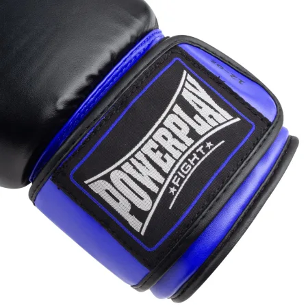 Боксерські рукавиці PowerPlay 3004 Classic чорно-сині 16 унцій