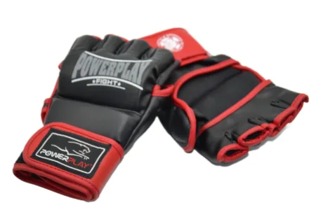 Рукавиці для MMA PowerPlay 3058 чорно червоні - M